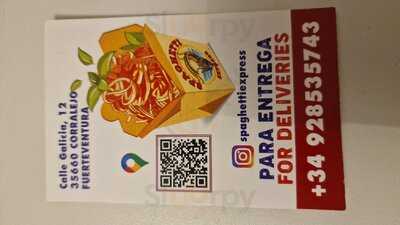 Spaghetti Express menu