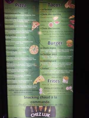 Chez Luk menu