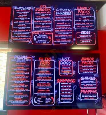 Steve’s Takeaway menu