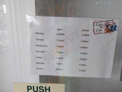 Coffee Orr Cake menu