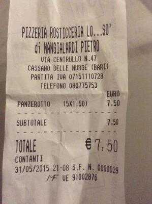 Pizzeria Rosticceria LO SO, Cassano delle Murge