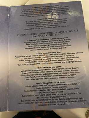 Restaurante Atlantis Viva Wyndham menu