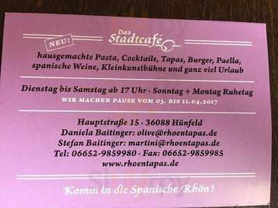 Das Stadtcafe - Rhöntappas