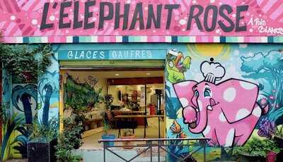 L'eléphant Rose à Pois Blancs