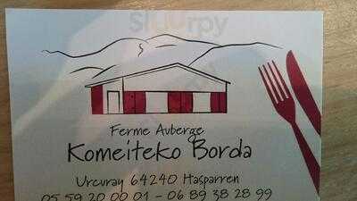 Ferme Auberge Komeiteko Borda Hasparren, Hasparren