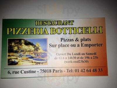 Restaurant Pizzeria Botticelli, Paris