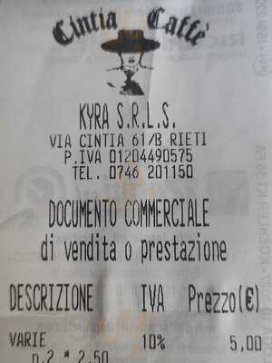 Cintia Caffe SAS, Rieti