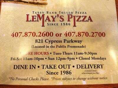 Lemay's Pizza Subs & Calzones, Kissimmee