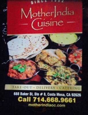 Mother India Restaurant, Costa Mesa