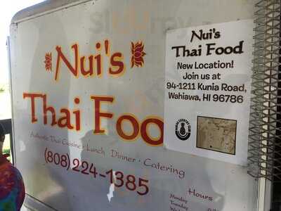 Nui's Thai Food menu