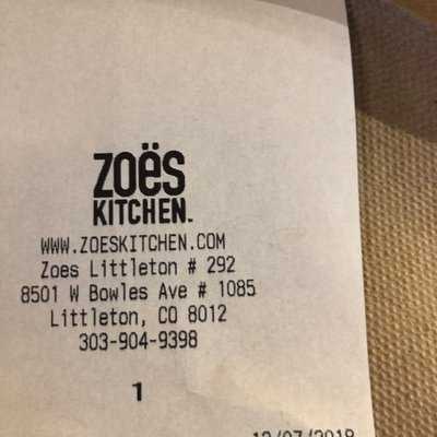 Zoes Kitchen, Littleton