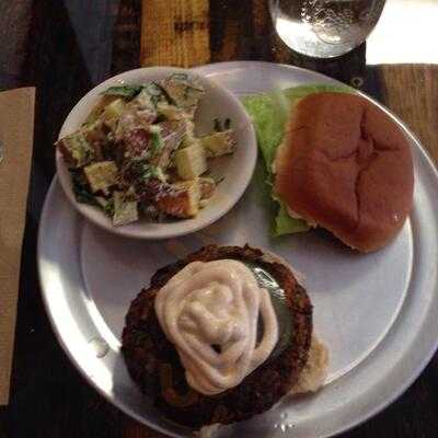 Amazing Kale Burger Lunch Counter, Evanston