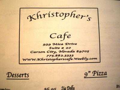 Khristopher's Ristorante & Bar, Carson City