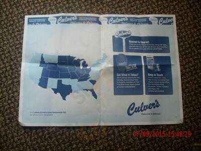 Wales Culvers menu