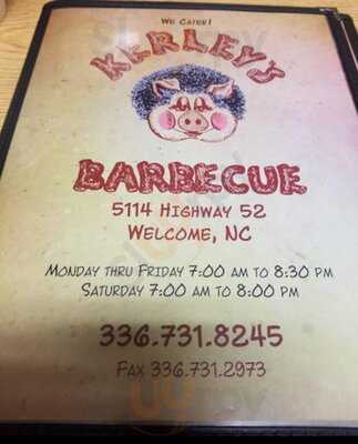 Kerley's Barbecue, Welcome