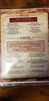 Fritz Wooden Nickel menu