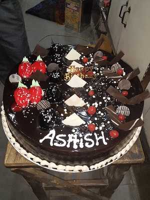 Happy Birthday Chocolate Cake For Ashish Bhai