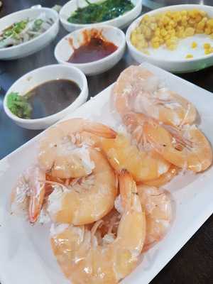 황금왕새우조개구이