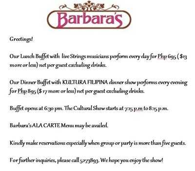 Barbara's Heritage Restaurant