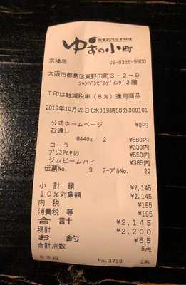 ゆずの小町 京橋店