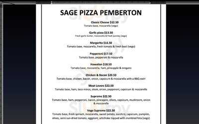 Sage Pizza Pemberton