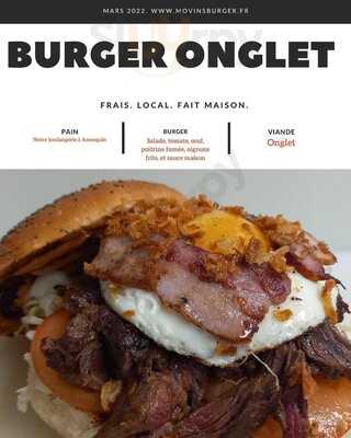 Mo-vin's Burger + Sushi menu