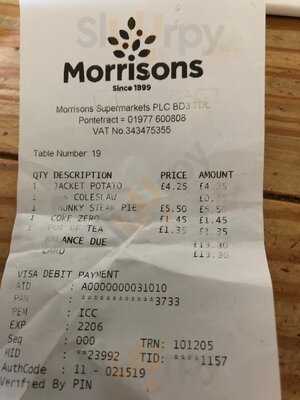 Morrisons Pontefract Cafe