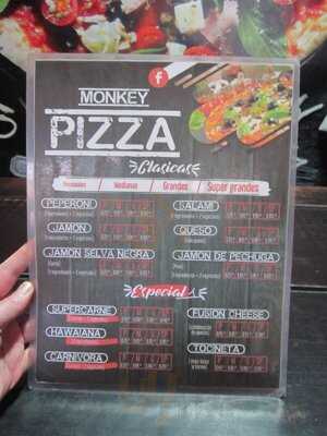 Monkeypizza menu