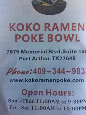 Kokoramen And Poke Bowl