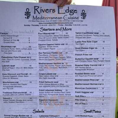 River's Edge Mediterranean Cuisine, Avon