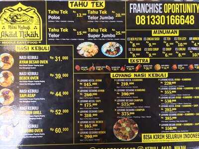 Nasi Kebuli Akad Nikah menu