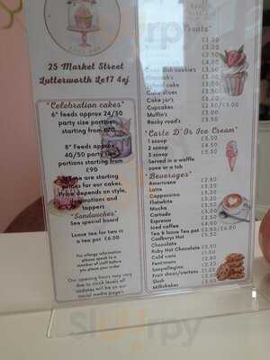 The Vanilla Bake Box menu