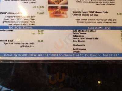 Big Boss/blue Sky Kitchen menu