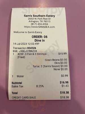 Sam’s Southern Eatery, Arlington