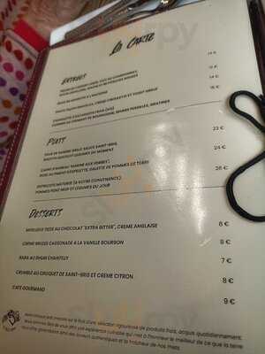 La Belle Croix menu