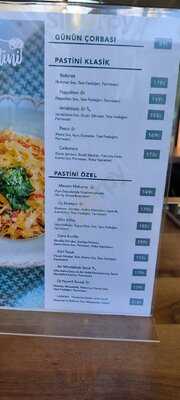 Pastini Taze Makarna menu