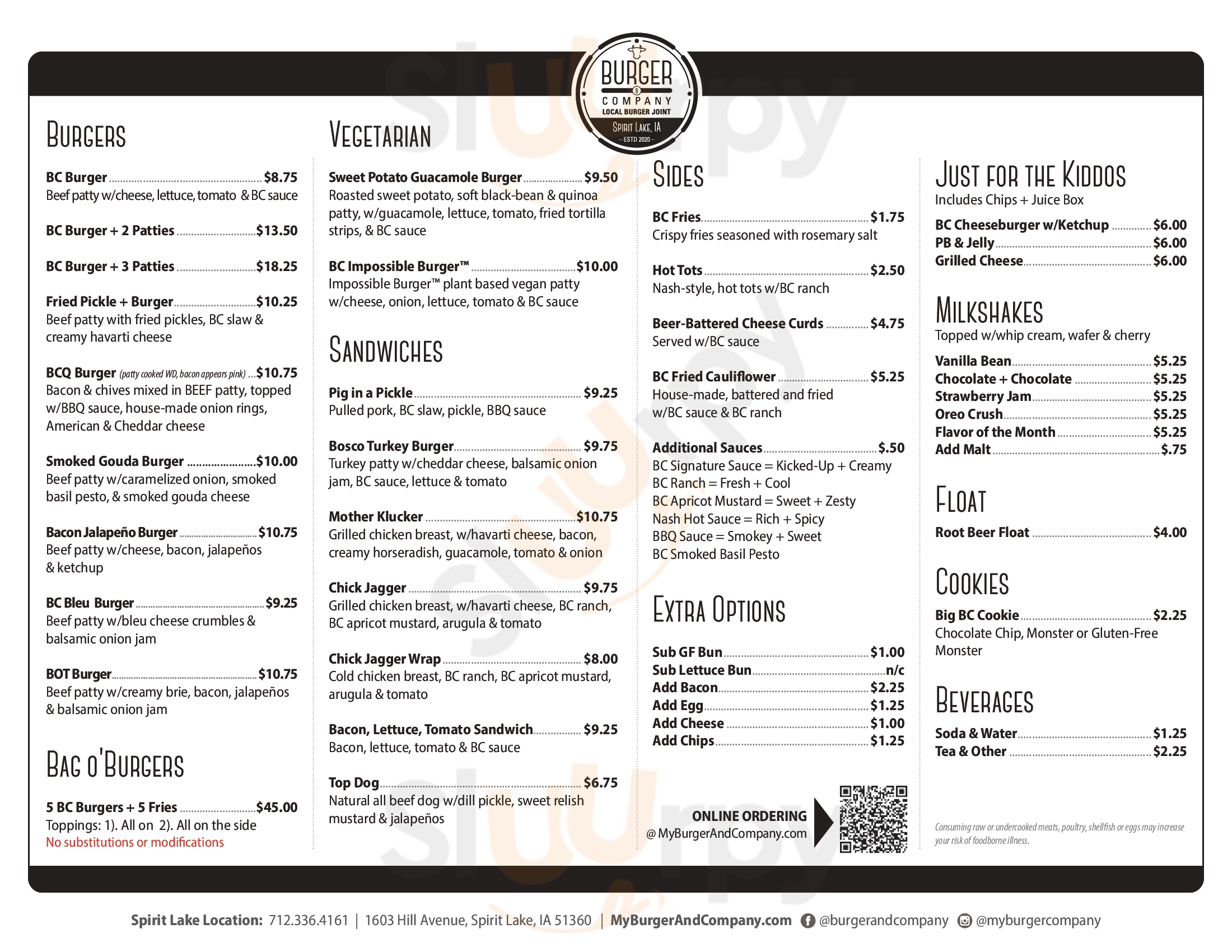 Main Menu - Burger & Company - East Nashville, Tn