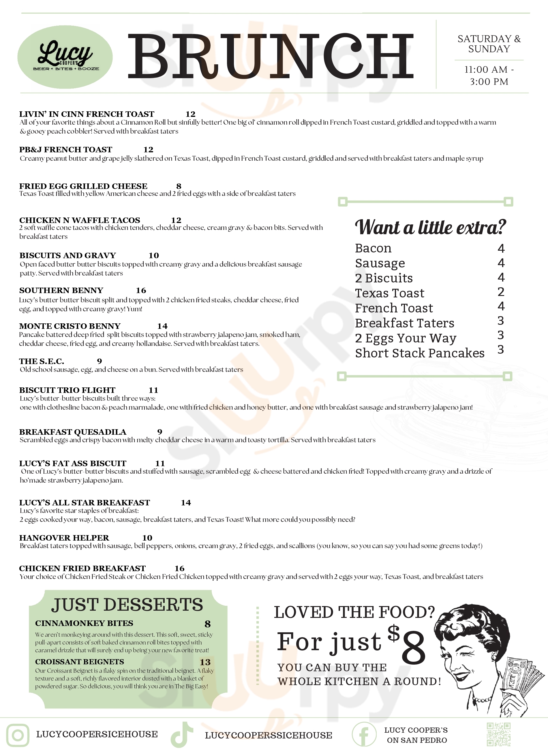 Main Menu - Lucy Cooper's 151