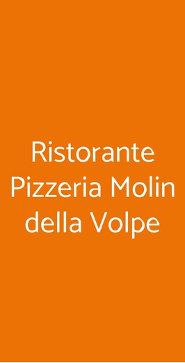 Ristorante Pizzeria Molin Della Volpe, Pescaglia