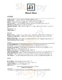 Nick's On Madison menu