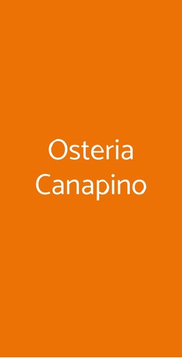 Osteria Canapino, Lucca