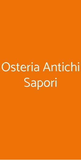 Osteria Antichi Sapori, Pietrasanta