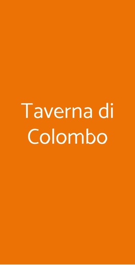 Taverna Di Colombo, Genova