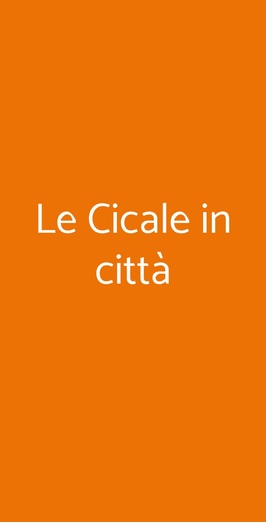 Le Cicale In Citta', Genova