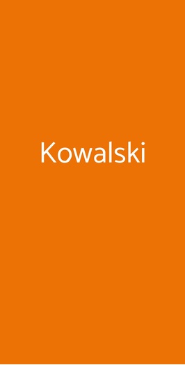 Kowalski, Genova