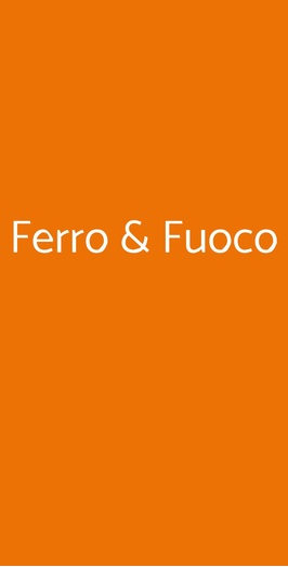 Ferro E Fuoco Pegli, Genova