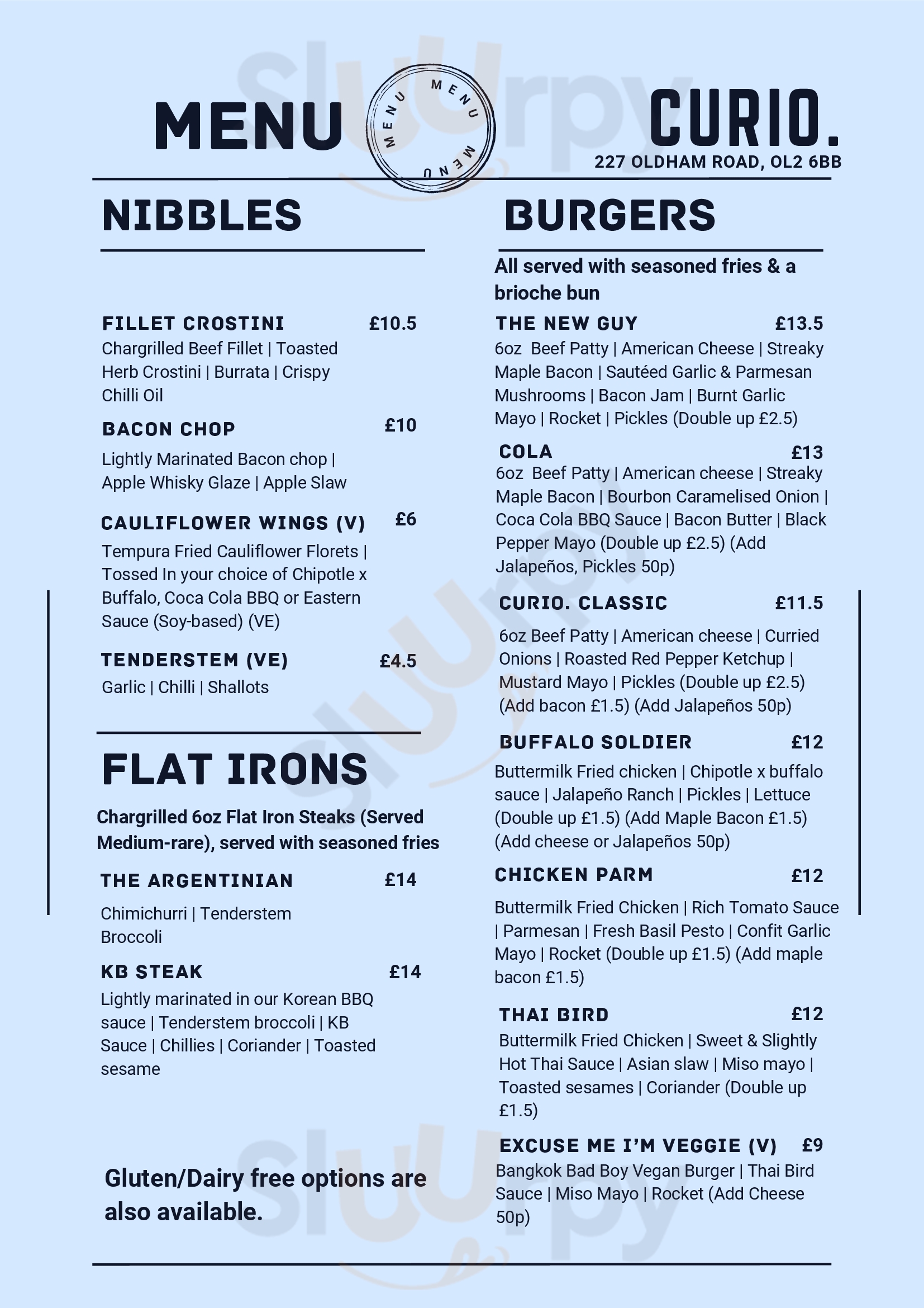Curio. Food Co Royton Menu - 1