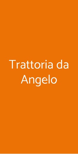 Trattoria Da Angelo, Genova