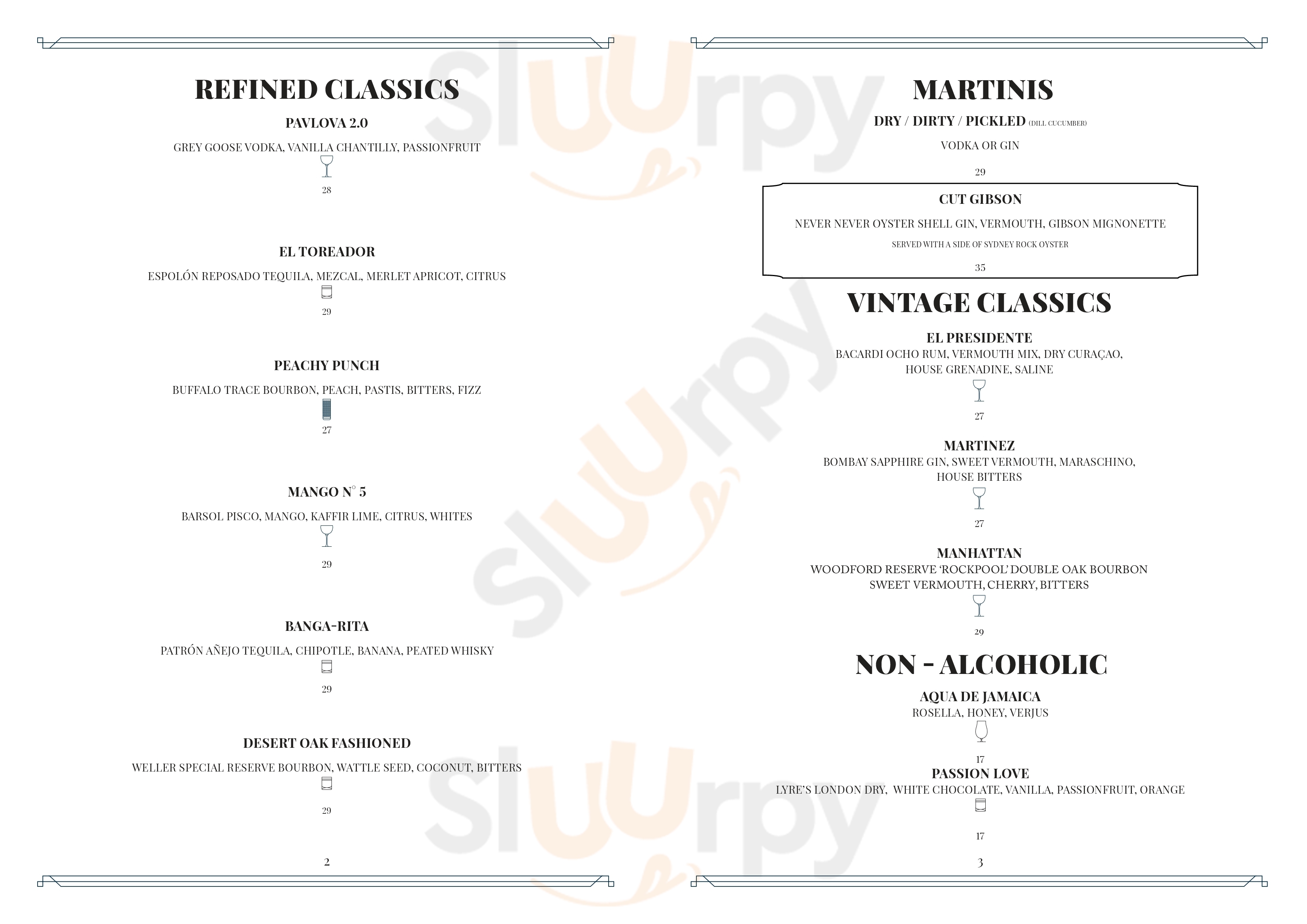 The Cut Bar & Grill Sydney Menu - 1