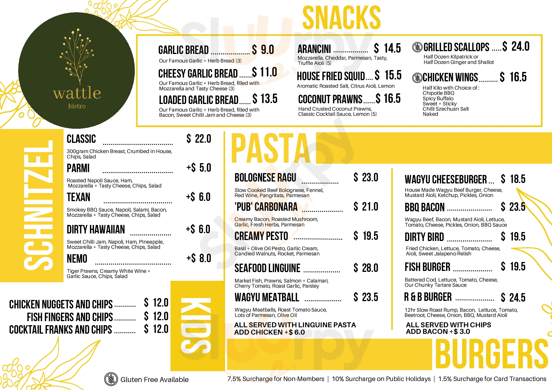 Wattle Bistro- Lightning Ridge Lightning Ridge Menu - 1
